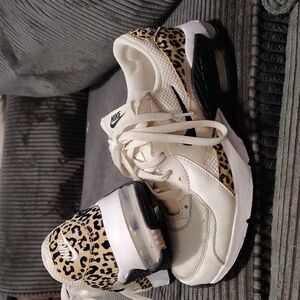 Nike Cream and Black Leopard Sneakers